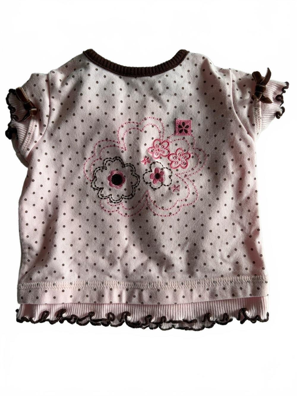 Koala Kids Light Pink Floral Polka Dot Baby Shirt